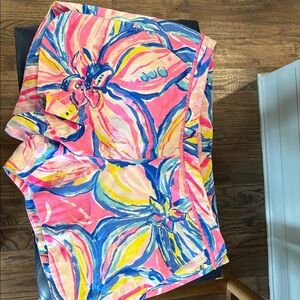 Lilly Pulitzer Pink and Yellow Floral Shorts